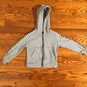 Sovereign Code 2T zip up sweatshirt with check detail